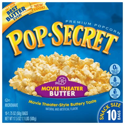 Pop Secret Movie Theater Butter Microwave Popcorn 175 Oz 10 Ct