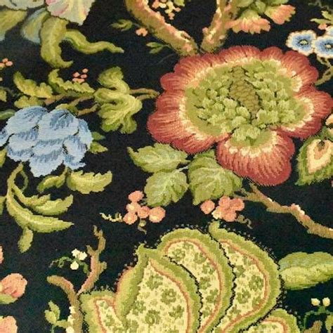 Blackmulti Floral Tapestry Upholstery Fabric Floral Print Upholstery