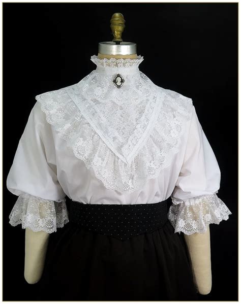 Victorian Ruffle Lace And Ribbon Blouse Etsy