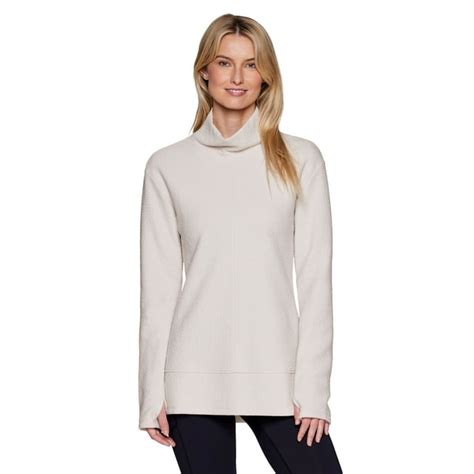 Rbx Active Womens Quilted Cowl Neck Pullover Tunic