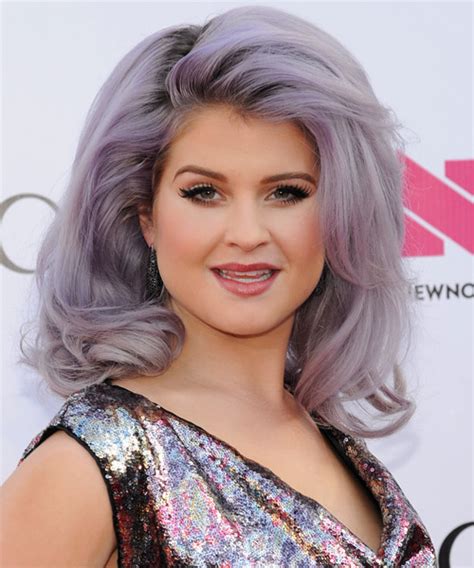 Kelly Osbourne Medium Straight Purple Hairstyle