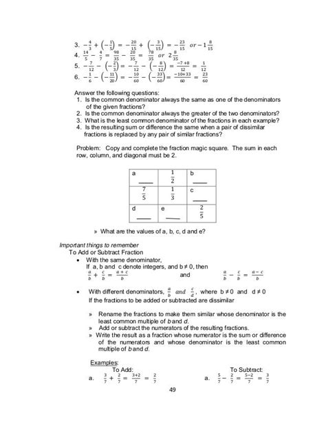 Grade 7 Mathematics Reference Sheet Answer Key