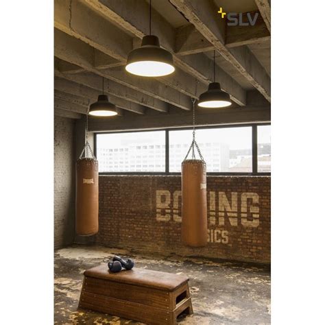 Ombre rustique de lampe de type de table de piscine. Abat-jour industriel FENDA Noir (Diam. 40) - SLV 156090 ...