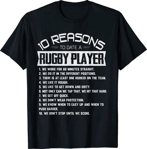 10 Reasons To Date A Rugby Player Coach Rugby Fan T Shirt