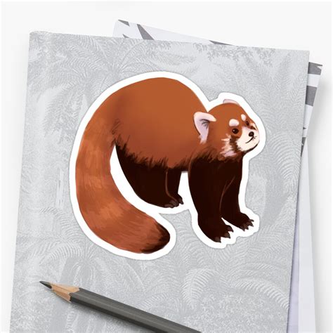 Red Panda Sticker By Imaginativeink Redbubble