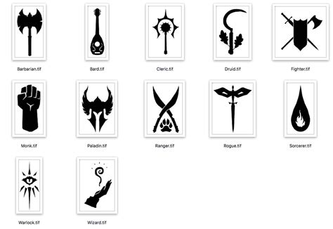Dungeons And Dragons Class Logos Google Search Dungeons And Dragons