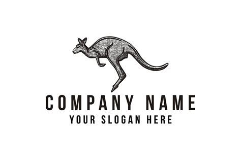 Kangaroo Logo Hand Drawn