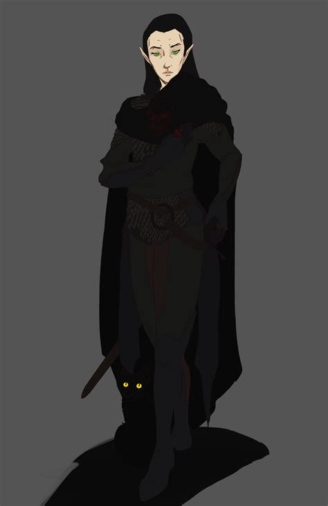 [rf] wood elf cleric of the grave domain r characterdrawing