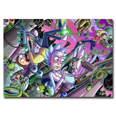 Rick And Morty 12x17inch Tv Shows Silk Poster Wall Decoration Cool