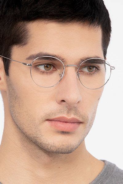 Aegis Round Silver Frame Eyeglasses Eyebuydirect Eyeglasses Mens