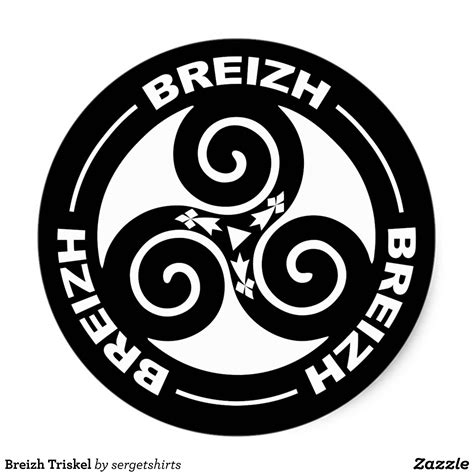 Breizh Triskel Classic Round Sticker | Zazzle.com ...