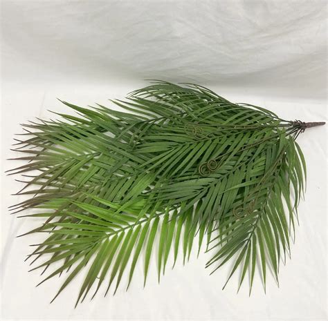 Plastic Artificial Palm Leaves Branch Tropical Faked Areca Palm Bush