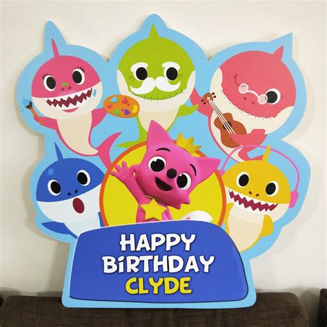 Pinkfong Baby Shark Birthday Milestone Board Design And Craft Art