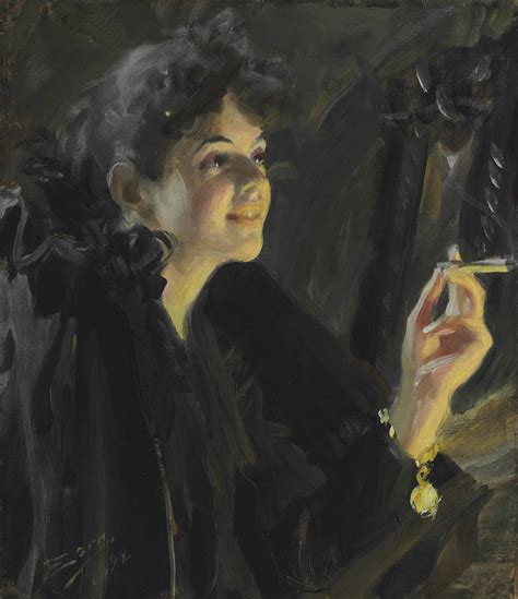Anders Zorn Swedish 1860 1920 The Cigarette Girl Christies