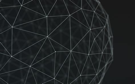 Wallpaper Wireframe Low Poly Geometry Abstract Minimalism Black