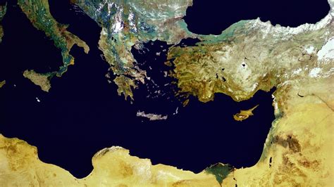 Akdeniz Bölgesi Coğrafi Fiziki Harita Turkau