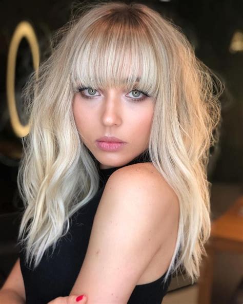 platinum shag with straight bangs cool hairstyles for girls chic hairstyles cool haircuts