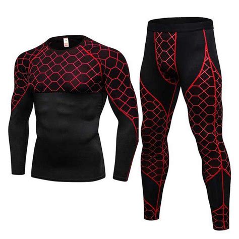 buy 2 piece men quick dry compression long johns fitness gymming winter male spring autumn