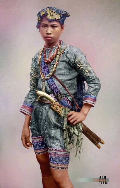 Colors For A Bygone Era Colorized Young Bagobo Warrior Of Southern