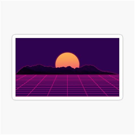 Vaporwave Sunset Sticker By Lollogiada Redbubble