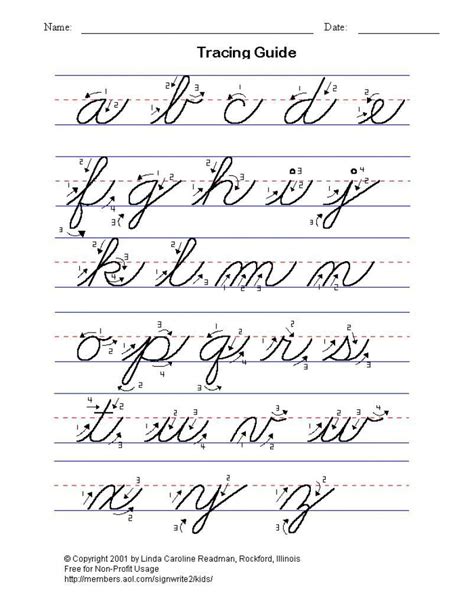All of the free printable worksheets on this page use the usual third or fourth grade sized line spacing. Abcs Tracing Cursive Letters | TracingLettersWorksheets.com
