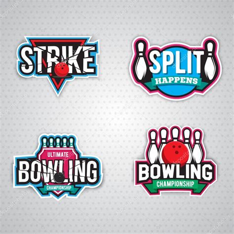 Championship Logo Design Bowling Championship Logo Design — Stock