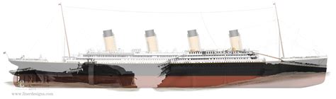 Titanic Wreck Oceanliner Designs Illustration