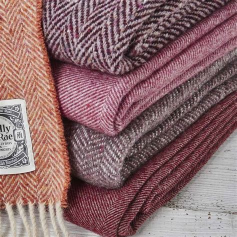 Lambswool Blanket Plum Collection By Tolly Mcrae