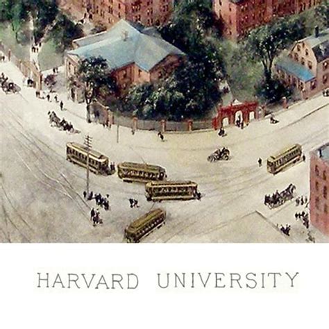 Historic Harvard University Watercolor Print