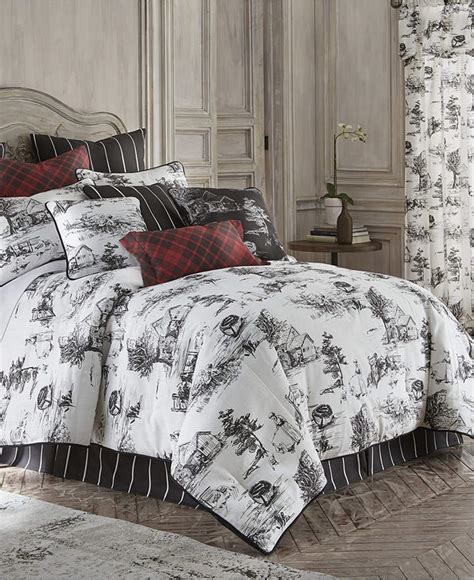 Product details page for cotton toile comforter cover set is loaded. Colcha Linens Toile Back in Black Comforter Set Linen-King ...