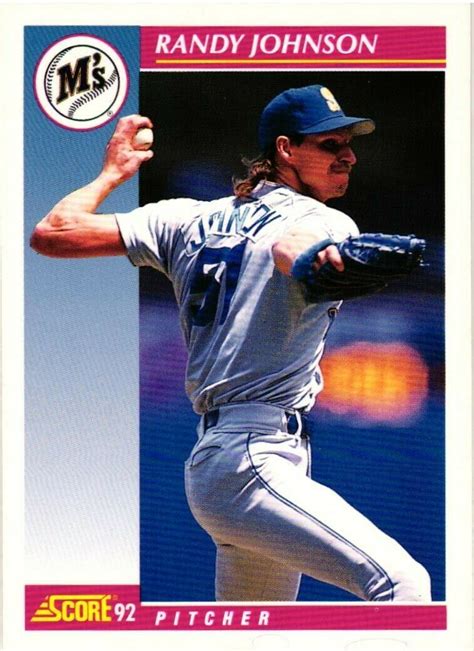 Randy Johnson 1992 Score Series Mint Card 584 The Strictly Mint Card