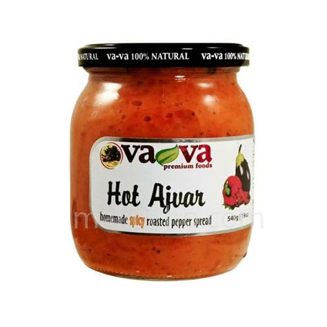 Vava Home Made Ajvar Hot Roasted Pepper Spread 540g