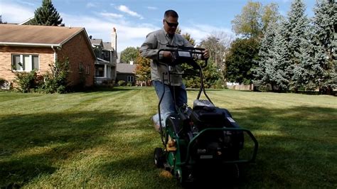 How To Aerate The Lawn How To Use A Core Aerator Youtube