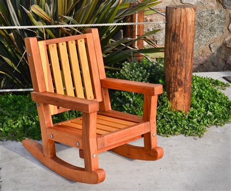 A rocking chair on the front porch is a real eye catcher and adds instant curb appeal to a period house. Kids Wooden Rocking Chair, Sturdy Redwood Kids Chair