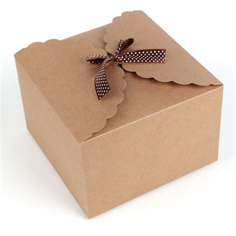 10pcslot Kraft Paper Cake Paper Bags Box With Handle Bag Sandwich