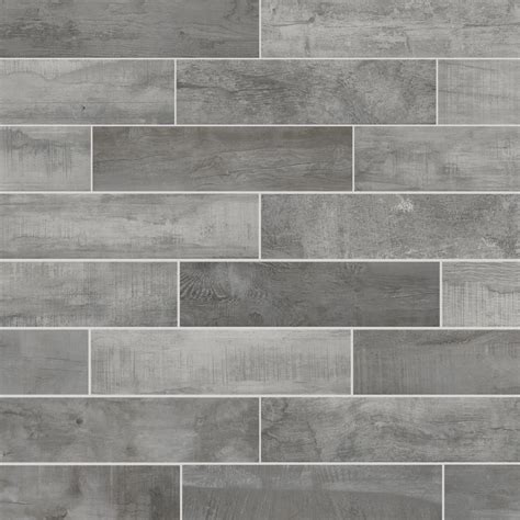 For smaller rooms like bathrooms, try using smaller tiles to make the room look larger. Florida Tile Home Collection Wind River Grey 6 in. x 24 in ...