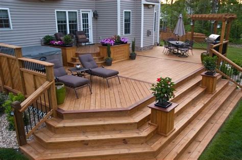 Selection Of Styles For Your Wooden Outdoor Steps Decks Backyard