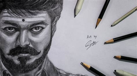 One of the big questions on to minds of people is what to draw and how to draw. Mersal(மெர்சல்) Drawing Vijay Pencil Sketch - Tribute to ...