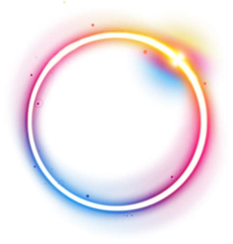 Download Rainbow Colorful Galaxy Frame Circle Of Color Flare Png