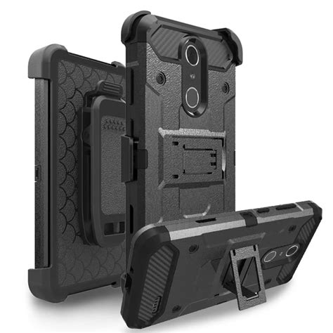 Heavy Duty Hybrid Armor Case For Zte Grand X 4 Hard Shockproof Belt