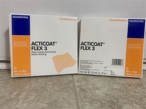 Smith And Nephew Acticoat Flex 3 Dressing With Silcryst Nanocrystals 4x4