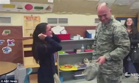 Military Dad Has Surprise For Teen Daughter When He Shows Up Her At
