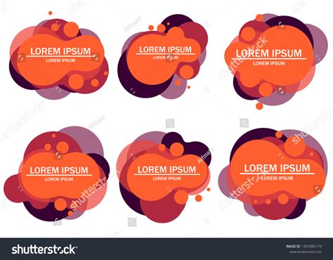 Set Modern Abstract Logo Banners Splashed Stock Vector Royalty Free