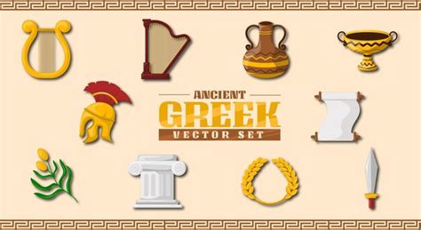 Premium Vector Ancient Greek Vector Set