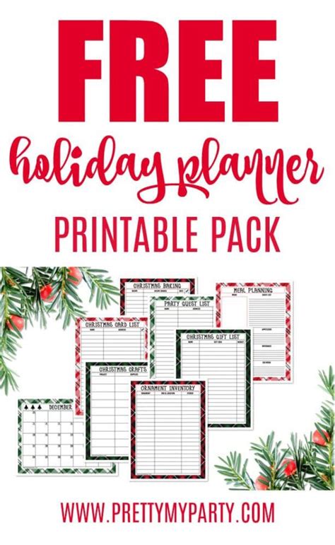 Free Printable Holiday Planner Pack Christmas Planner Printables