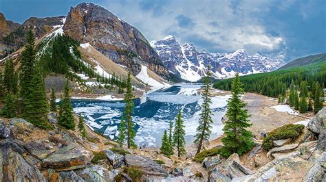 Fonds Decran Canada Lac Montagnes Pierres Photographie De Paysage Parc