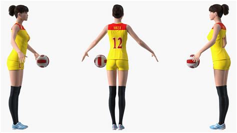 woman volleyball player rigged for modo 3d model 199 lxo free3d
