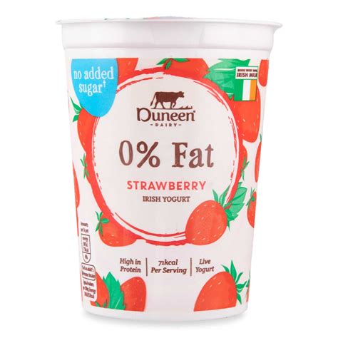 0 Fat Strawberry Irish Yogurt 500g Duneen Aldiie