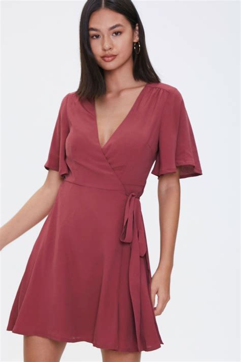 Fit And Flare Wrap Dress Forever 21 Dresses Wrap Dress Fashion Clothes Women