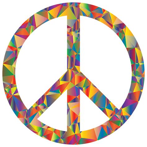Low Poly Peace Symbol Clip Art Image Clipsafari